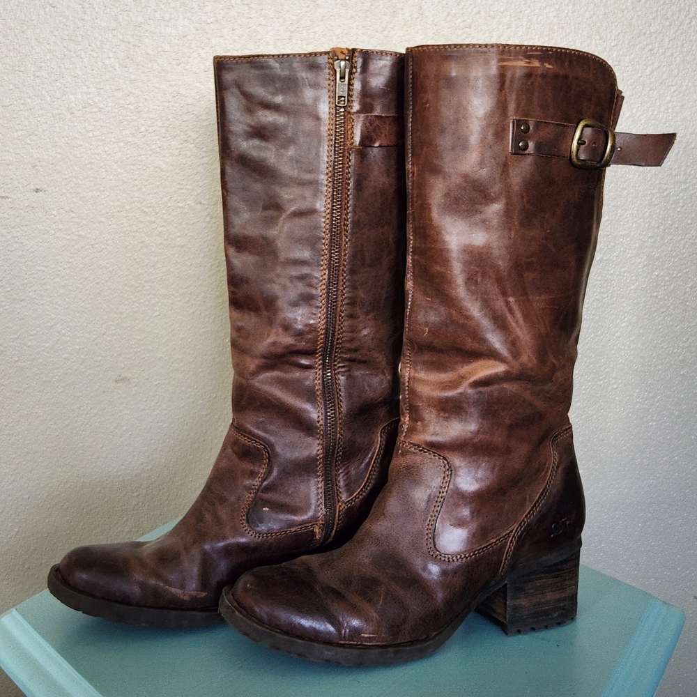Born Brown Heeled Boots